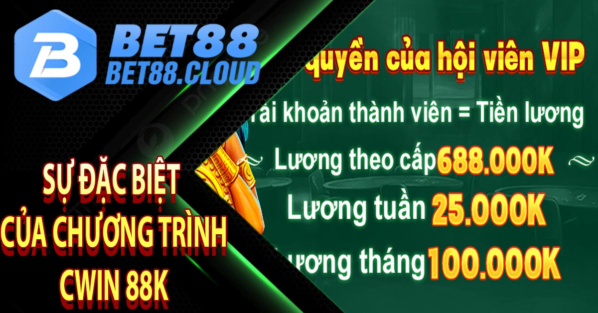 Sự đặc biệt của chương trình Cwin 88K 